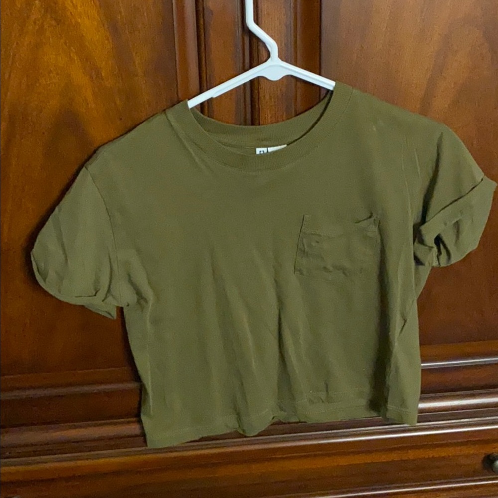 Olive green crop top - Picture 1 of 5
